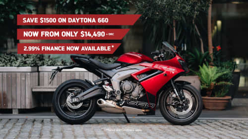 Triumph Daytona 660 2.99% Finance offer