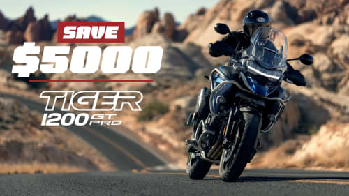 Triumph Tiger 1200 GT Pro save $5000 offer