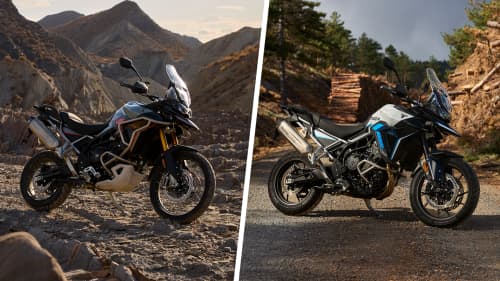 Collage of Tiger 900 Alpine and Desert Editions