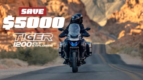 Triumph Tiger 1200 GT Explorer save $5000 offer