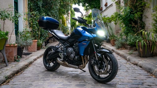 Triumph Tiger Sport 660 with the top box
