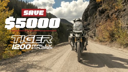 Triumph Tiger 1200 Rally Explorer save $5000 offer
