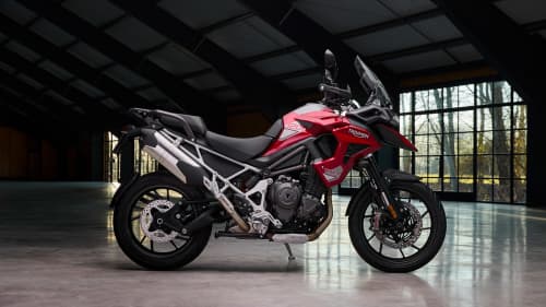 Right hand side view of Triumph Tiger 1200 GT Pro in Carnival Red