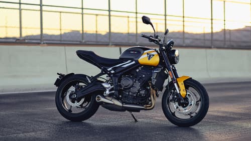 Triumph Trident 660 at golden hour