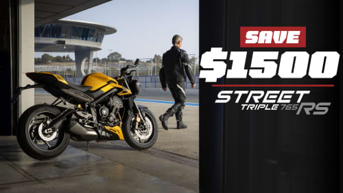 Triumph Street Triple 765 RS save $1500 offer