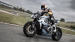 Brandon Paasch riding Triumph TE-1 Project final prototype