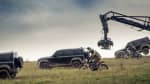 No time to die rehearsals set with the scrambler 1200 and Tiger 900 rally movie bikes and the new defender