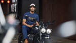 Leandro Lima on a Triumph Rocket 3 Storm GT