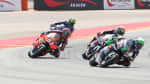 Triumph Triple Trophy Moto 2 Round 9 Street Triple 765 bikes on the track