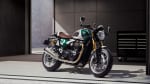 Triumph Speed Twin Cafe Racer Edition in Aluminium Silver and Competition Green right hand side