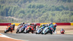 Triumph Moto 2 Grand Prix of Aragon bikes on the racetrack