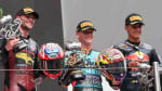 Daniel Holgado took his maiden Moto2™ victory today at the Grand Prix of Catalonia in a decisive lights-to-flag victory from pole position.  The Moto3 graduate had already climbed onto the podium at the Austrian Grand Prix, but this weekend went one better. Using his Triumph 765cc triple power to the absolute maximum around the fast and flowing 4.66km Circuit de Barcelona Catalunya, Holgado took pole position by just 0.08seconds from Jake Dixon, but his race was a different story.   Resisting pressure early on, he soon established a pace no one could match as they became embroiled in their own battles and scampered clear to win by a margin of 2.5seconds.  Jake Dixon fought long and hard to secure second position at the flag, and Daniel Muñoz hauled himself from sixth on the grid to take the final step of the podium - his first Moto2 podium - just 0.6seconds adrift. Manuel Gonzalez was the most notable climber, ascending from 12th on the grid to finish fourth.  Meanwhile, championship contender Aron Canet crashed out of the race and Diogo Moreira was unable to replicate his recent form and came home 14th. That means that at the front of the championship standings, Manuel Gonzalez has extended his lead to 217 points, ahead of Canet on 179, 38 points adrift, and Moreira on 175. Holgado has climbed to seventh overall.   Holgado’s victory means that there have been two rookie winners in the last two races now, with David Alonso taking his maiden Triumph-powered Moto2 win in Hungary.  There’s no rest for the Moto2 field as they head straight to San Marino, Italy, for round 16 on 12-14 September, before embarking on the overseas leg as the season starts to near its crescendo.   ---  Triumph Triple Trophy Shortlist:   1. Daniel Holgado - for achieving his maiden Moto2 victory and in such dominant fashion   2. Manuel Gonzalez - for climbing from 12th to 4th to extend his championship lead   3. Jake Dixon - for a determined ride to hold onto second position    Look out for Instagram stories on MotoGP’s official account @motogp to vote for your favourite rider and enter the prize draw here, to win your own Triumph Triple Trophy Street Triple 765 RS.  ---  Next round:  Round 16, Misano World Circuit Marco Simoncelli, Italy, 12-14 September 2025