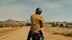Braddan Air Race Gold on Triumph Bike in Desert