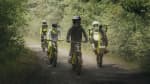 Triumph TXP powered by OSET models riding through the off-road track