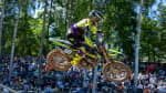 Camden McLellan racing at the MXGP race in Latvia