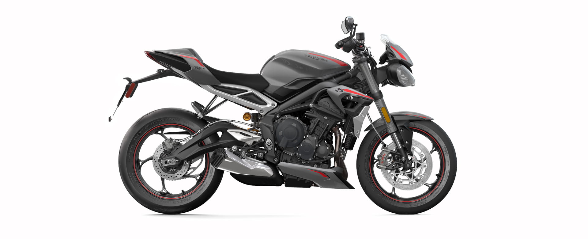 Triumph Street Triple RS side view with white background