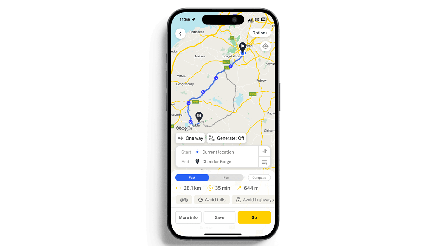 Triumph Beeline Navigation System iPhone View