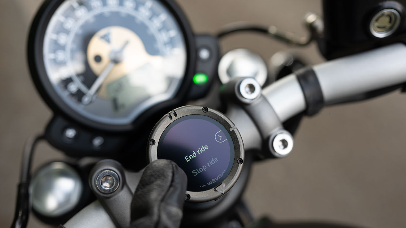 Triumph Beeline Navigation System fitted on bike