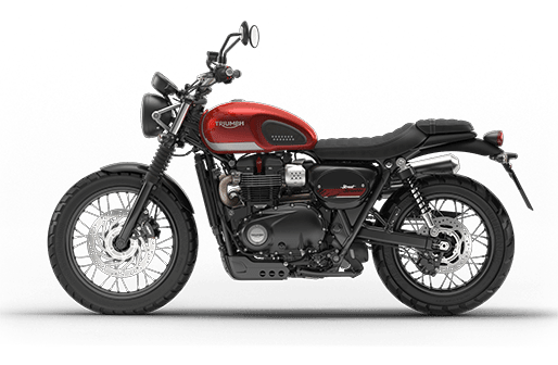 Triumph Bonneville in Korosi Red and Frozen Silver