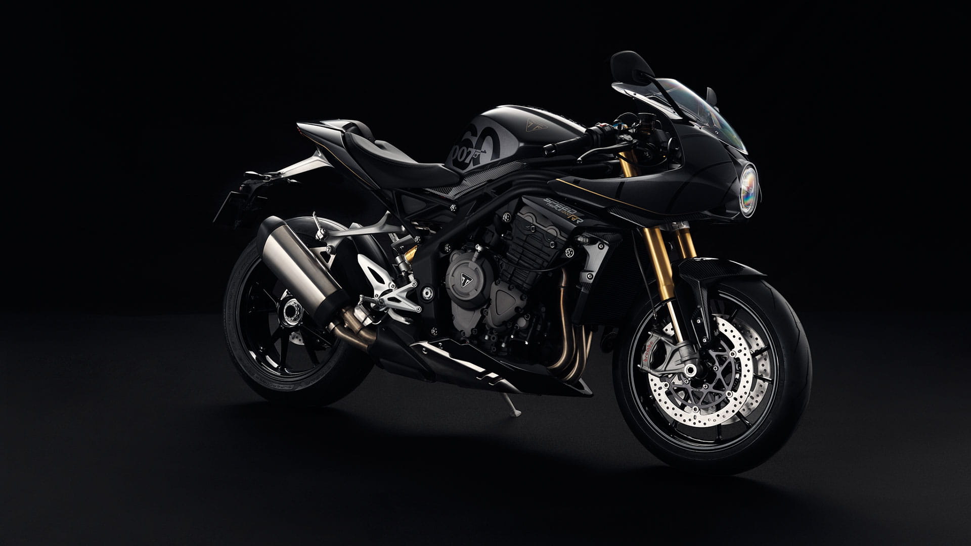 Triumph Speed Triple 1200 RR Bond Edition motorcycle side angle