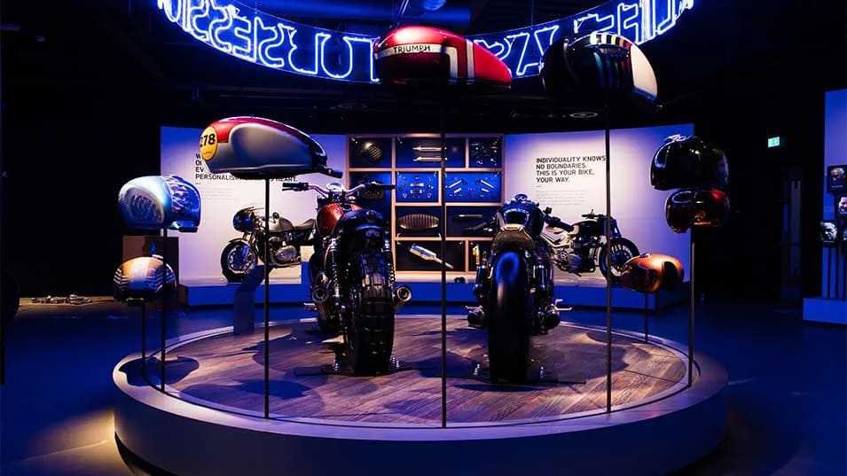 Triumph Factory Visitor Experience individuality zone