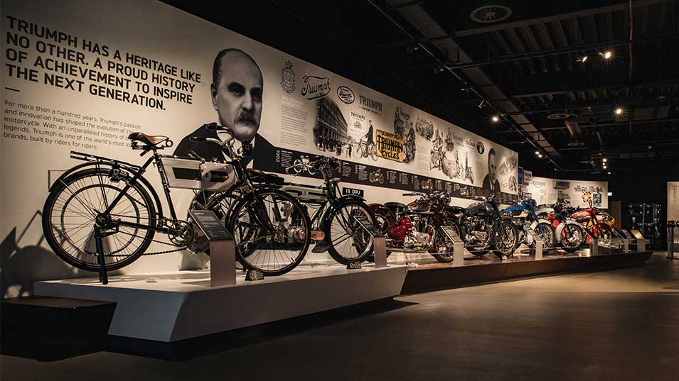 Triumph Factory Visitor Experience heritage exhibit