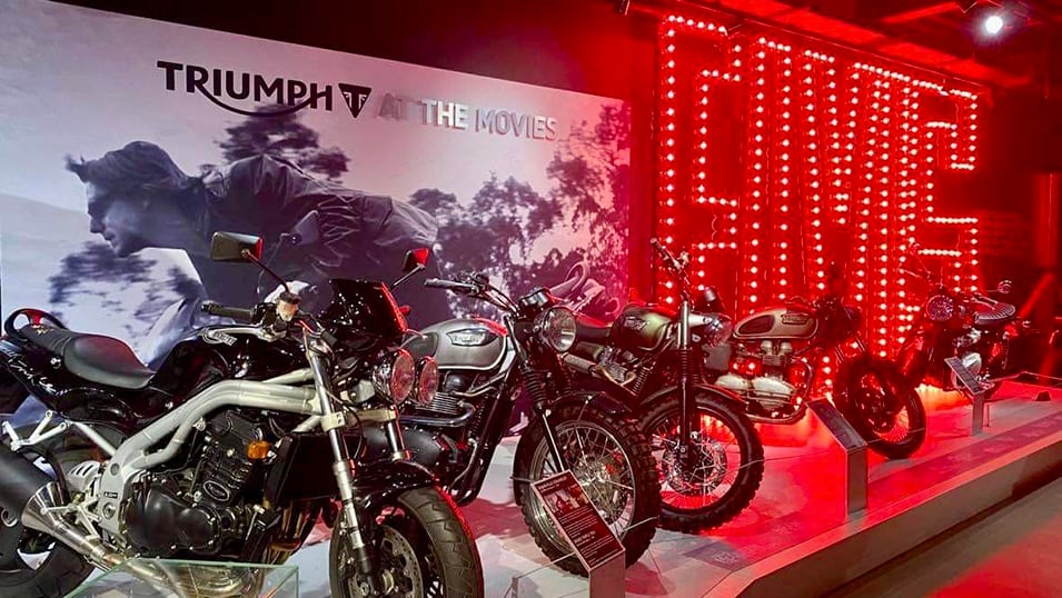 Triumph At The Movies exhibit at the Factory Visitor Experience