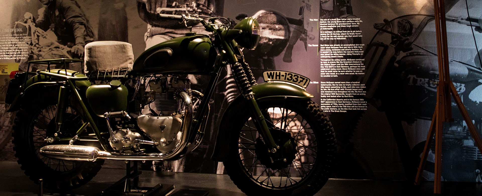 Triumph motorcycle at the factory visitor experiences 