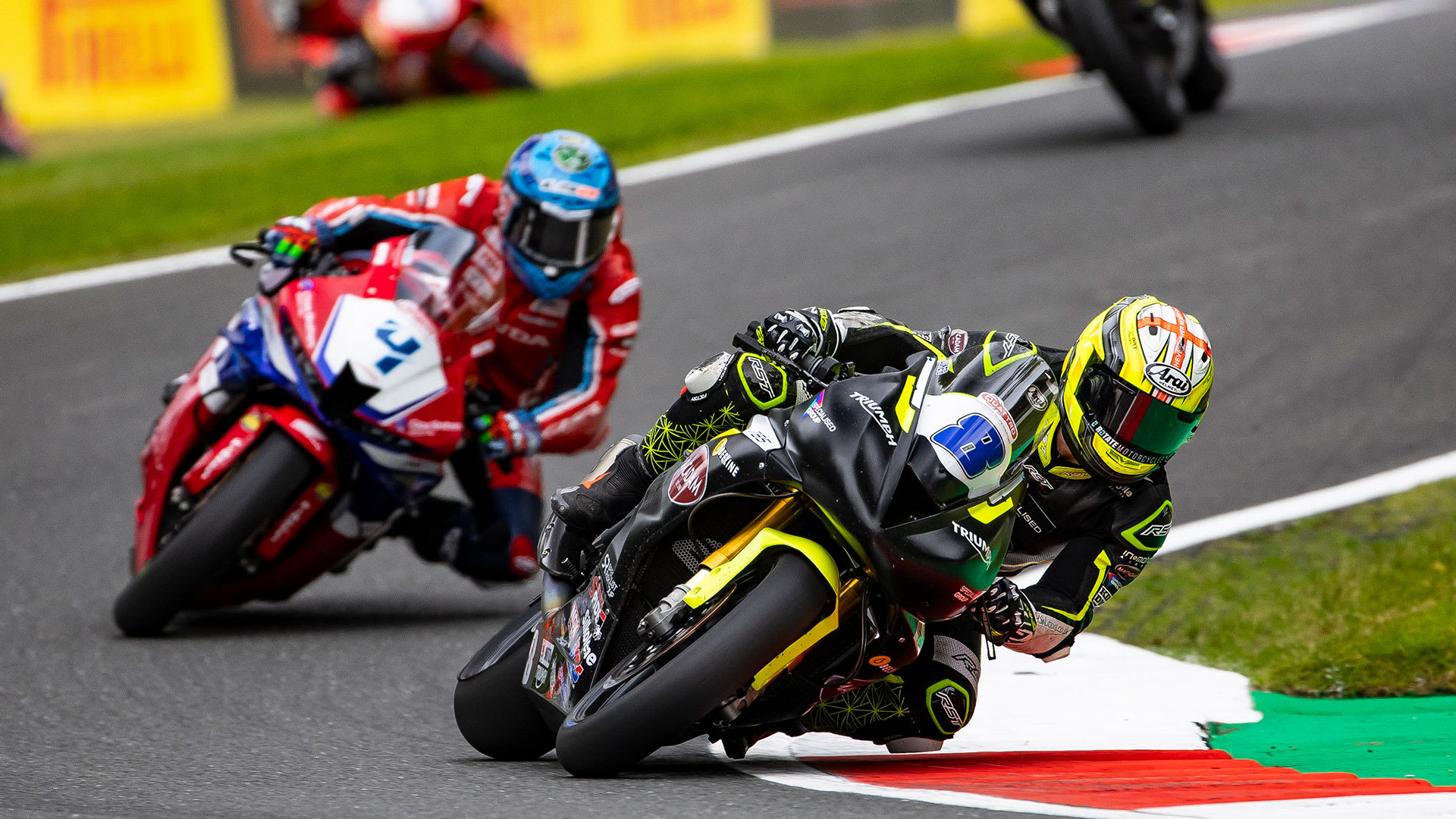 Triumph Street Triple 765 being raced in British Supersport at Cadwell Park