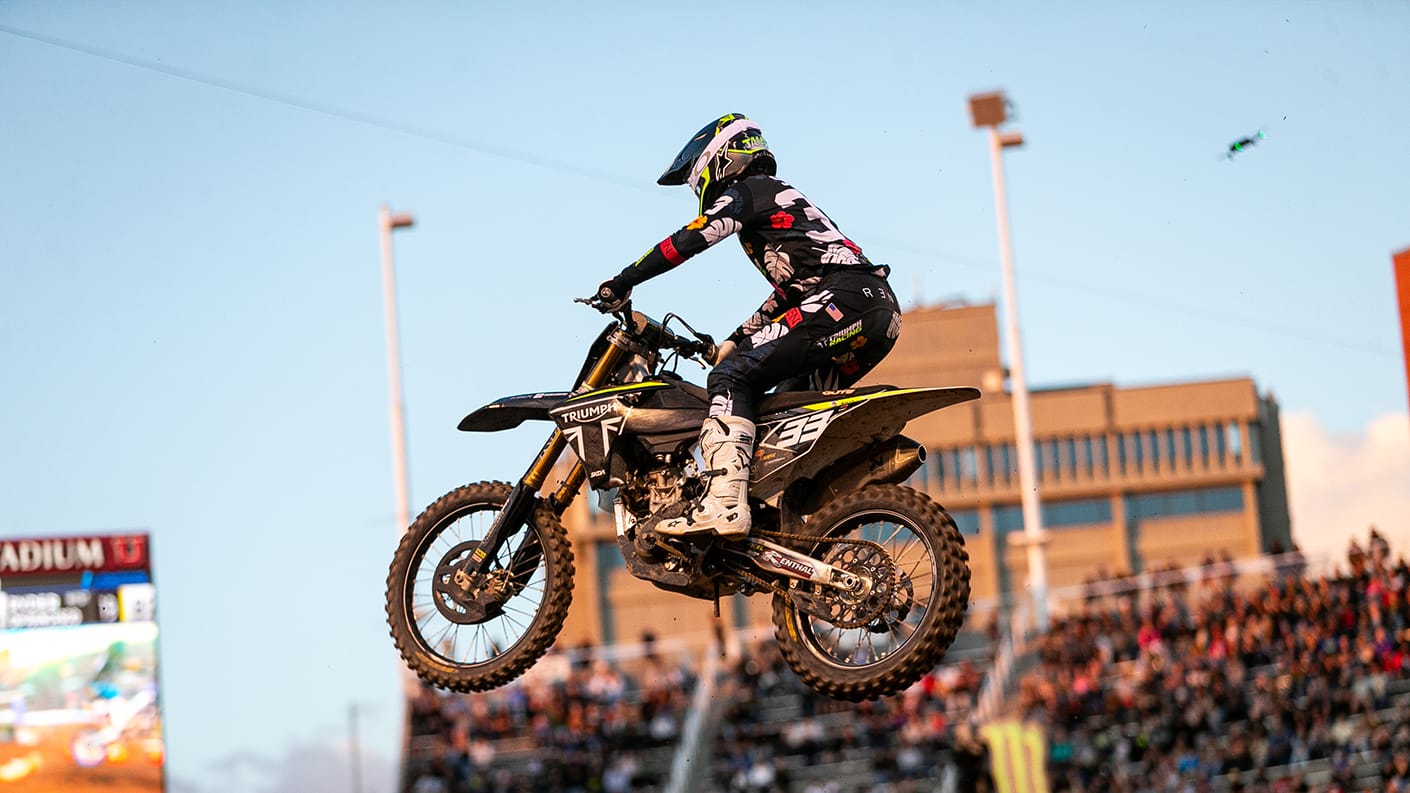 Triumph Rider concluded its first year competing in the Monster Energy AMA 250SX East Championship jump