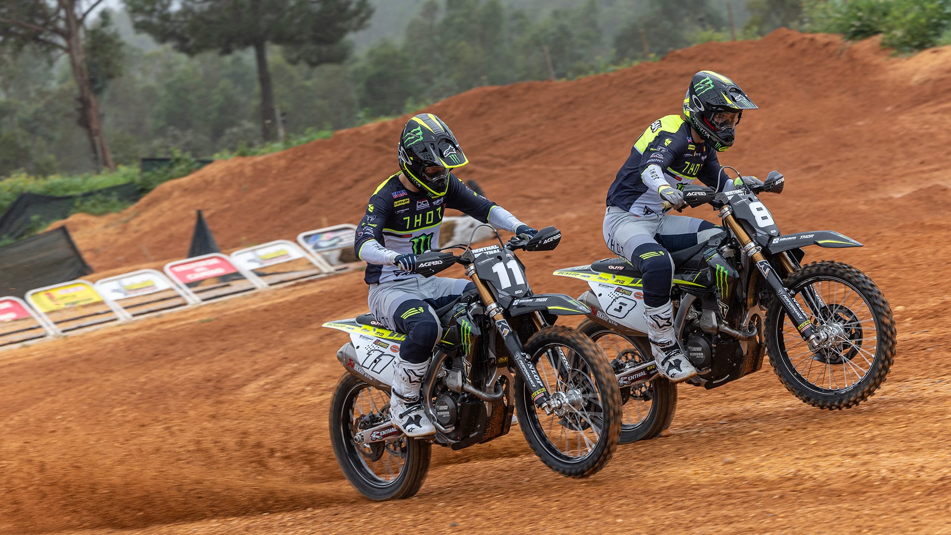 Monster Energy Triumph Racing riders on their TF 250-X