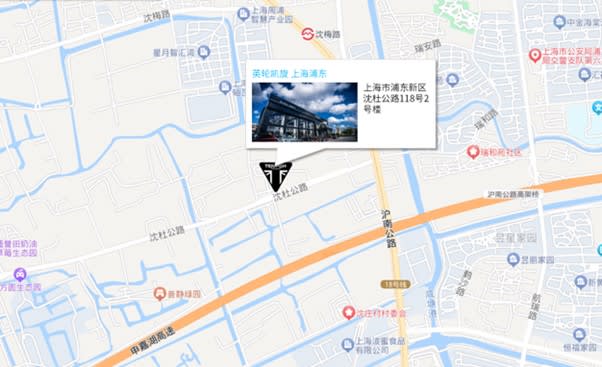 Triumph Shanghai sai Lexing Dealer map location