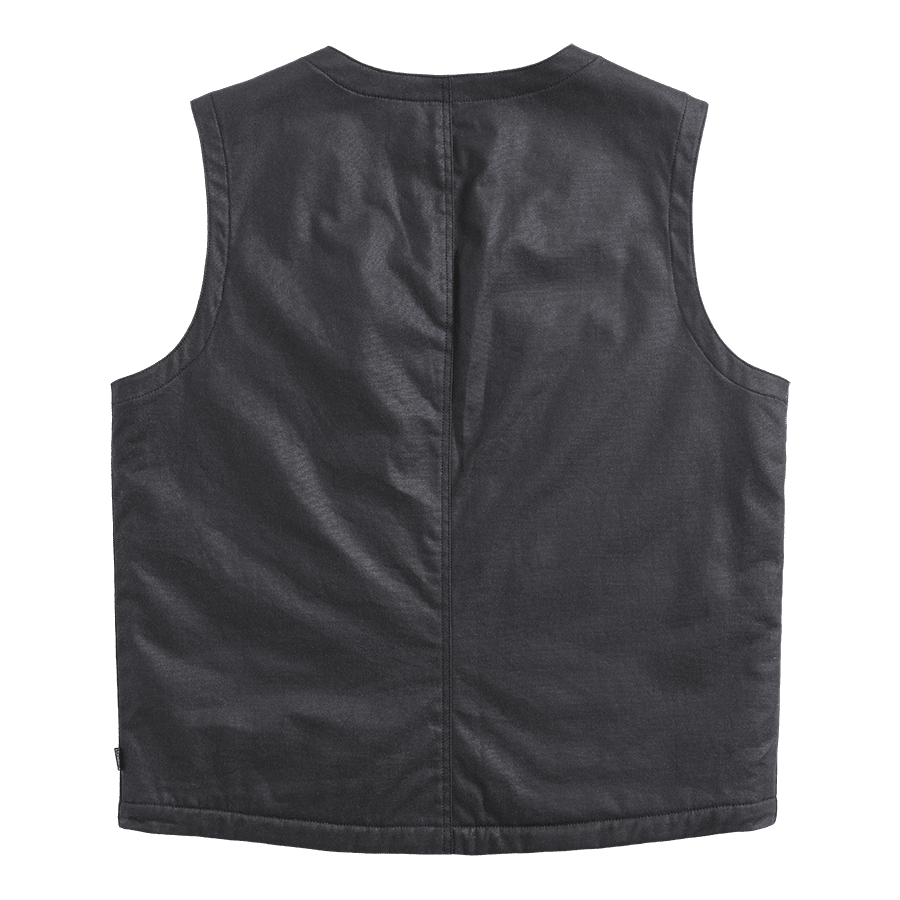 Clayton Casual Waxed Vest Black
