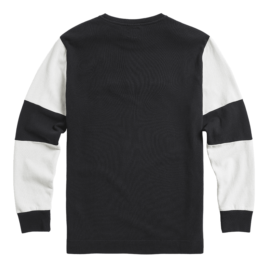 Imperial Double Pique Long Sleeve Top Black