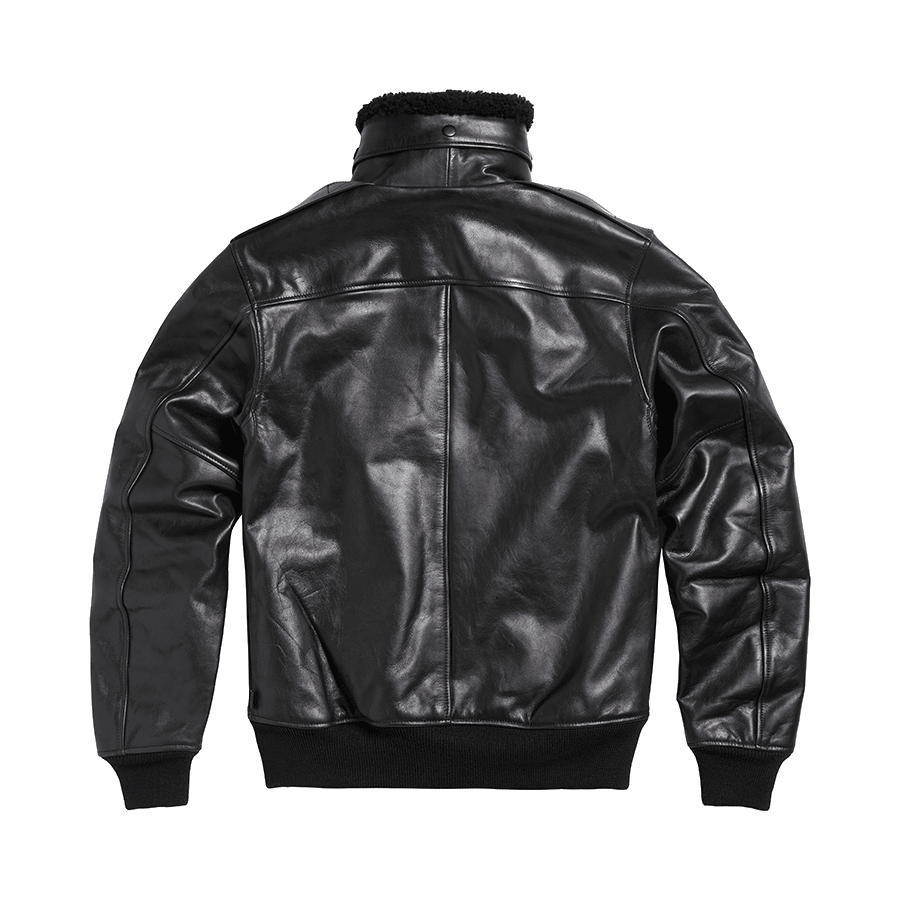 Bexton Leather Flight Jacket Black