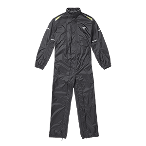 Triumph AW20 packable Rain suit, black, flat shot front 