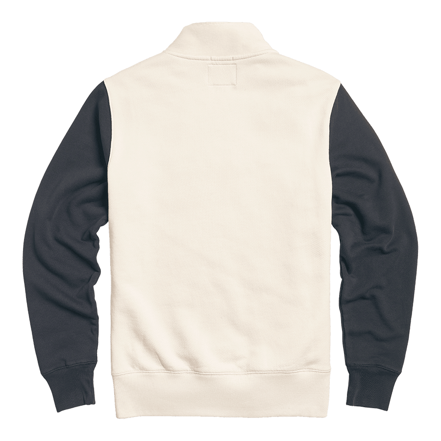 Ribble Quarter-Zip Logo Sweatshirt in Bone