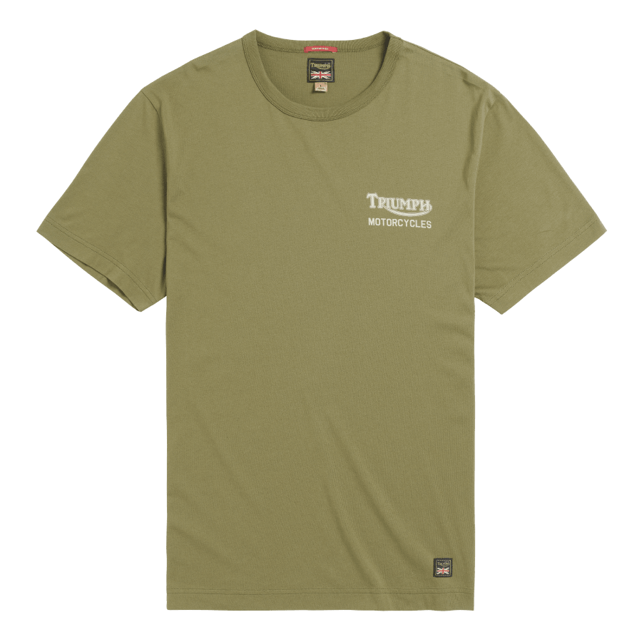 Adcote Printed Tee in Olive