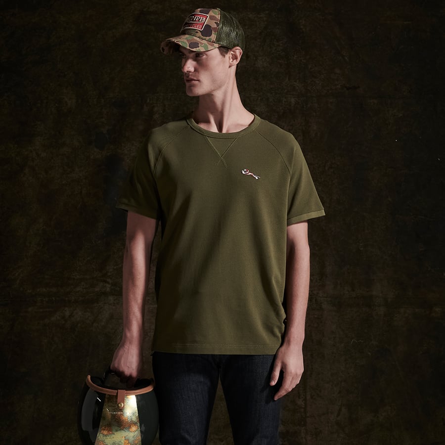 Papillion Pique Tee in Olive