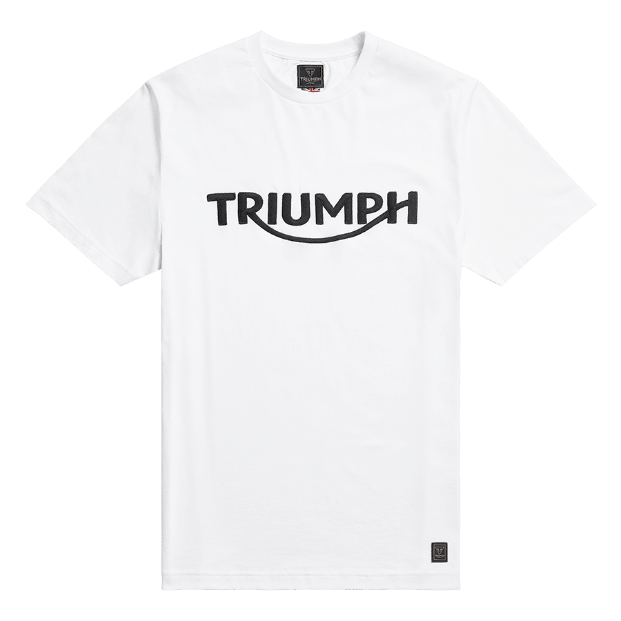 Bamburgh T-Shirt mit gesticktem Logo, Weiß