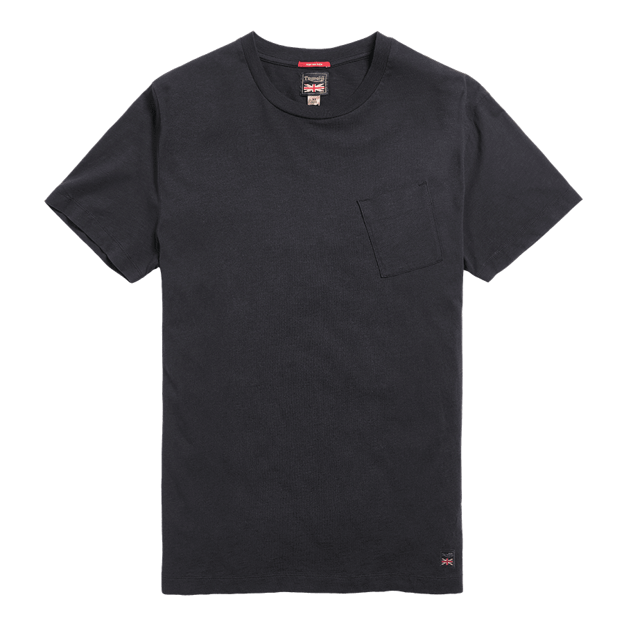 Spark Plug Slub Pocket T-Shirt, Schwarz