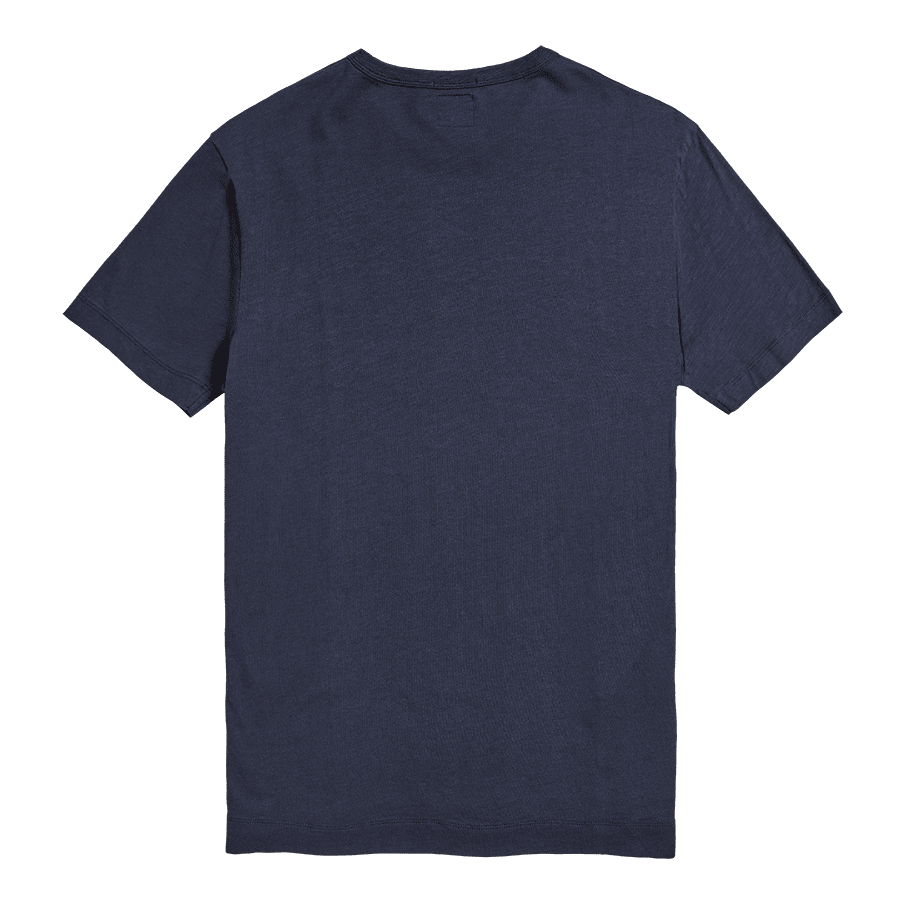 Fork Seal T-Shirt mit Heritage Logo, Blau