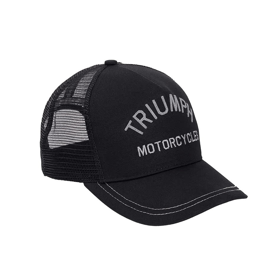 Black Cap with Grey Triumph Motorcycles Logo