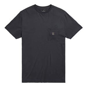 Ditchling Pocket T-Shirt mit Rückenprint Logo, Jet Black