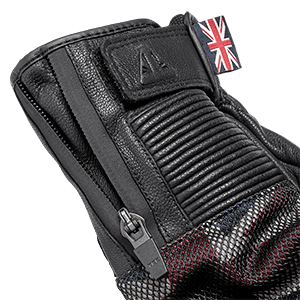 Flag Mesh and Leather Motorcycle Gloves