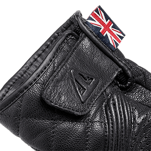 Harleston Leather Gloves with D3O® Protective Knuckles in Black