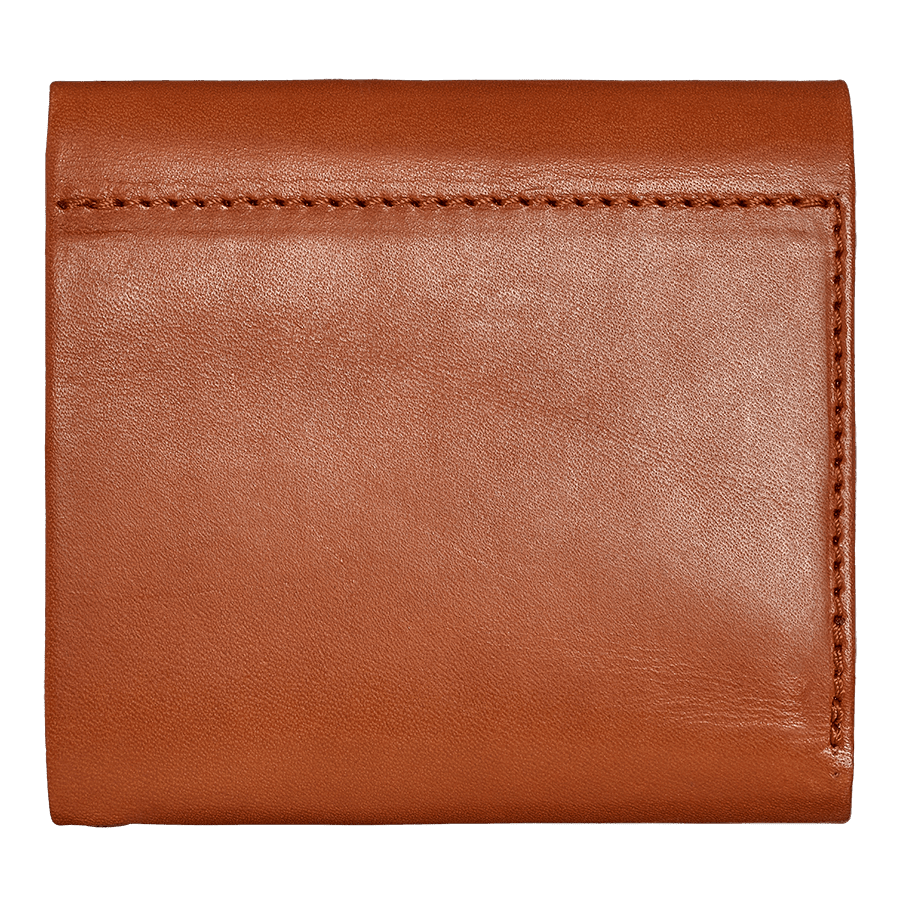 Leather Wallet Folded Tan