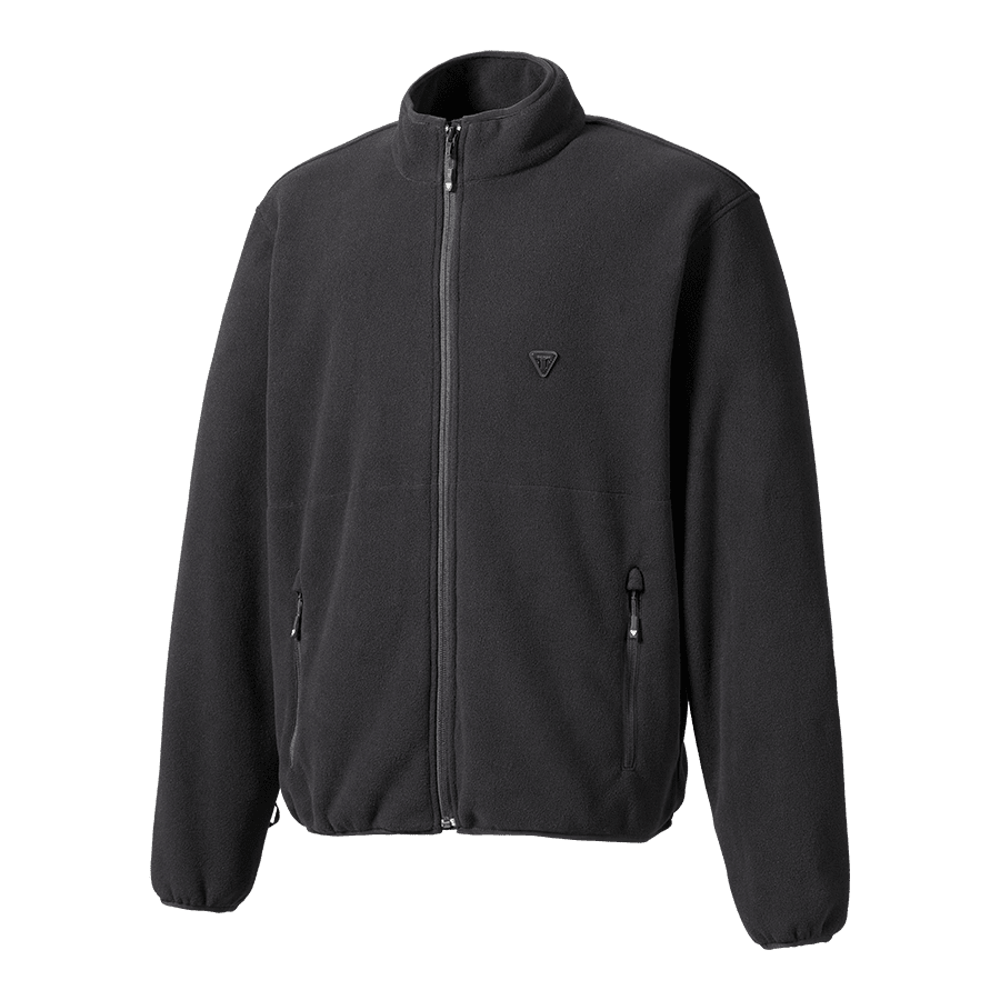 Mid-Layer Fleece Mens Jacket in Black