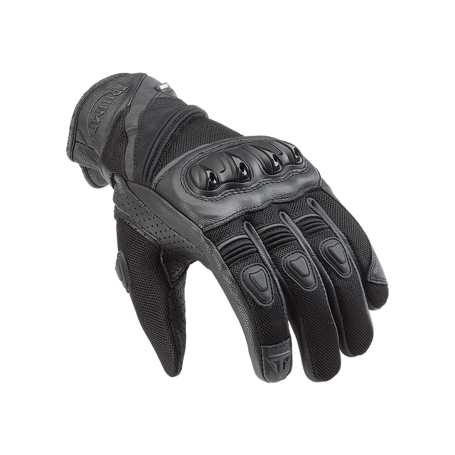 Pitsford Perforated Leather Gloves Black