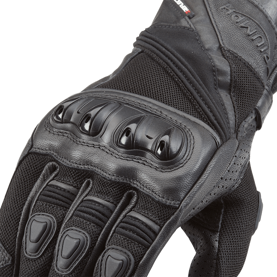 Pitsford Handschuhe aus perforiertem Leder, Schwarz